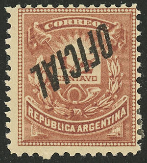 Lot 824 - Argentina official stamps -  Guillermo Jalil - Philatino Auction # 2502 ARGENTINA: Budget auction with very good material of all periods, including rarities!