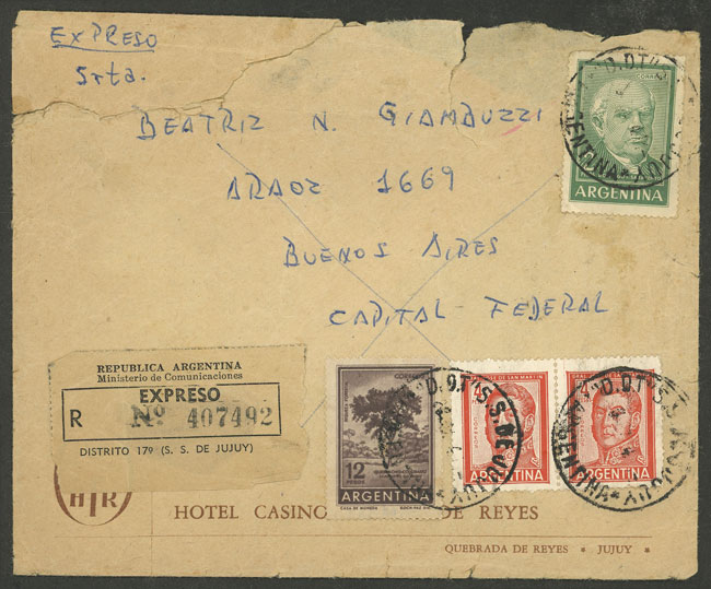 Lot 1037 - Argentina postal history - Guillermo Jalil - Philatino Auction # 2502 ARGENTINA: Budget auction with very good material of all periods, including rarities! Lot 1037 - Argentina postal history - Guillermo Jalil - Philatino Auction # 2502 ARGENTINA: Budget auction with very good material of all periods, including rarities!