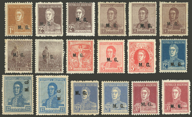 Lot 782 - Argentina official stamps - Guillermo Jalil - Philatino Auction # 2505 ARGENTINA: Budget auction with very good material of all periods, including rarities! Lot 782 - Argentina official stamps - Guillermo Jalil - Philatino Auction # 2505 ARGENTINA: Budget auction with very good material of all periods, including rarities!