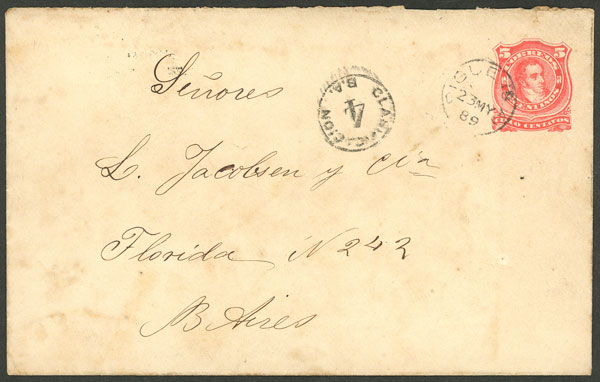 Lot 869 - Argentina Postal stationery - Guillermo Jalil - Philatino Auction # 2505 ARGENTINA: Budget auction with very good material of all periods, including rarities! Lot 869 - Argentina Postal stationery - Guillermo Jalil - Philatino Auction # 2505 ARGENTINA: Budget auction with very good material of all periods, including rarities!