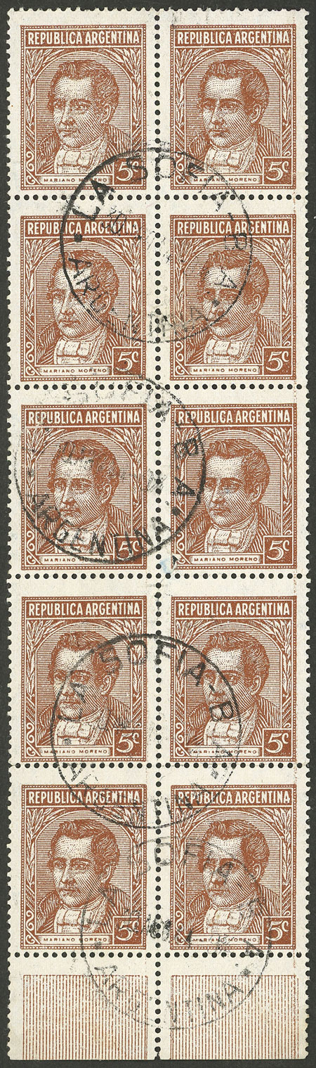 Lot 320 - Argentina general issues -  Guillermo Jalil - Philatino Auction # 2505 ARGENTINA: Budget auction with very good material of all periods, including rarities!