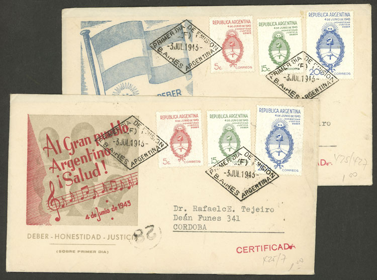 Lot 384 - Argentina general issues -  Guillermo Jalil - Philatino Auction # 2505 ARGENTINA: Budget auction with very good material of all periods, including rarities!