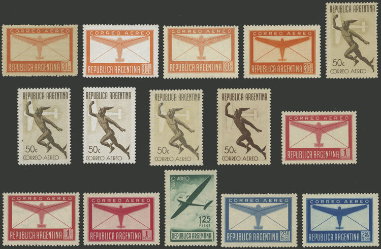 Lot 346 - Argentina general issues -  Guillermo Jalil - Philatino Auction # 2505 ARGENTINA: Budget auction with very good material of all periods, including rarities!