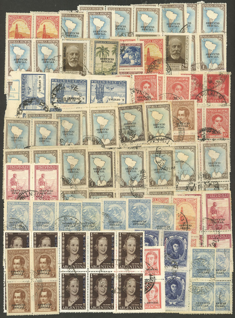 Lot 829 - Argentina OFFICIAL STAMPS - LOTS - Guillermo Jalil - Philatino Auction # 2505 ARGENTINA: Budget auction with very good material of all periods, including rarities! Lot 829 - Argentina OFFICIAL STAMPS - LOTS - Guillermo Jalil - Philatino Auction # 2505 ARGENTINA: Budget auction with very good material of all periods, including rarities!