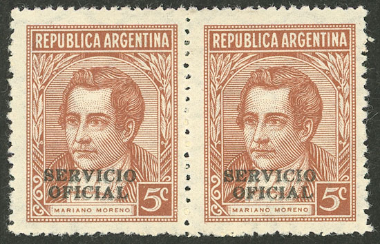 Lot 807 - Argentina official stamps -  Guillermo Jalil - Philatino Auction # 2505 ARGENTINA: Budget auction with very good material of all periods, including rarities!