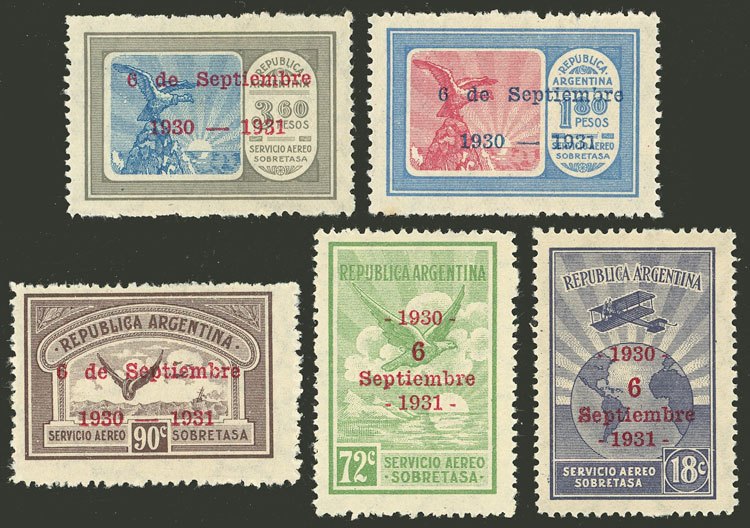 Lot 207 - Argentina general issues -  Guillermo Jalil - Philatino Auction # 2505 ARGENTINA: Budget auction with very good material of all periods, including rarities!