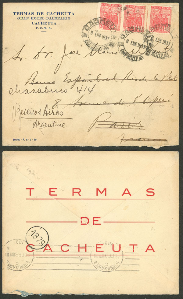Lot 926 - Argentina postal history - Guillermo Jalil - Philatino Auction # 2505 ARGENTINA: Budget auction with very good material of all periods, including rarities! Lot 926 - Argentina postal history - Guillermo Jalil - Philatino Auction # 2505 ARGENTINA: Budget auction with very good material of all periods, including rarities!