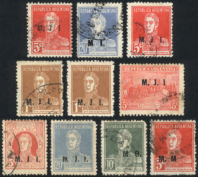 Lot 791 - Argentina official stamps - Guillermo Jalil - Philatino Auction # 2505 ARGENTINA: Budget auction with very good material of all periods, including rarities! Lot 791 - Argentina official stamps - Guillermo Jalil - Philatino Auction # 2505 ARGENTINA: Budget auction with very good material of all periods, including rarities!