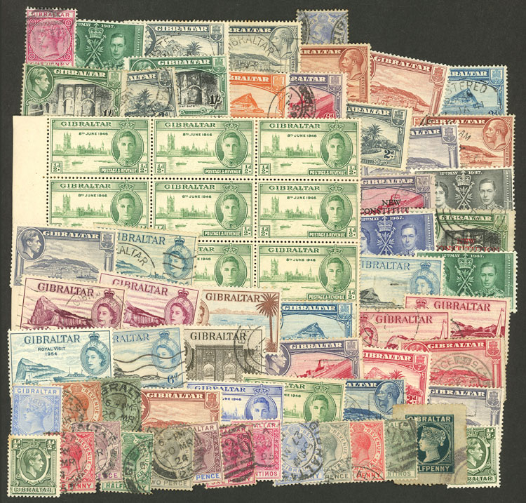 Lot 628 - Gibraltar Lots and Collections - Guillermo Jalil - Philatino Auction # 2510 WORLDWIDE + ARGENTINA: Special March auction Lot 628 - Gibraltar Lots and Collections - Guillermo Jalil - Philatino Auction # 2510 WORLDWIDE + ARGENTINA: Special March auction