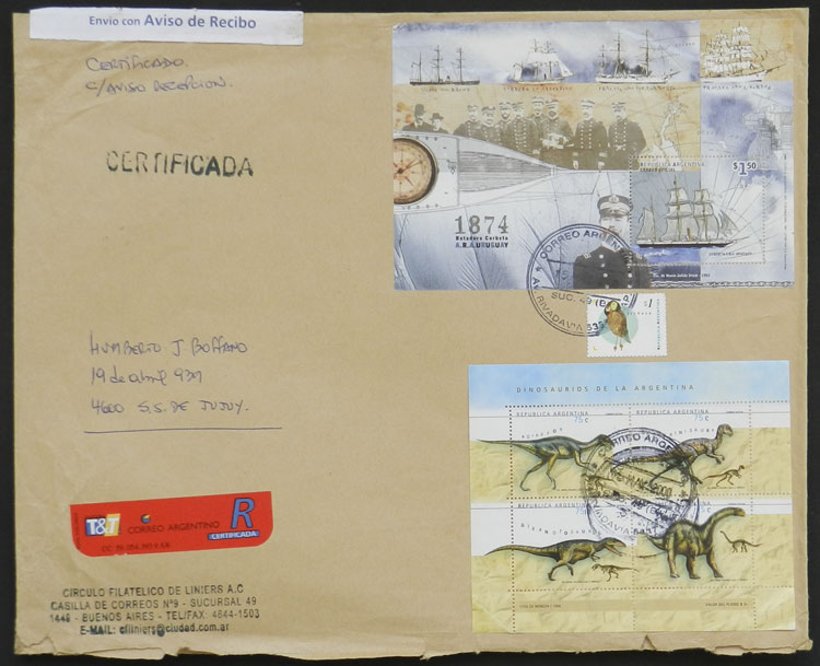 Lot 1597 - Argentina postal history - Guillermo Jalil - Philatino Auction # 2511 ARGENTINA: Lot 1597 - Argentina postal history - Guillermo Jalil - Philatino Auction # 2511 ARGENTINA: