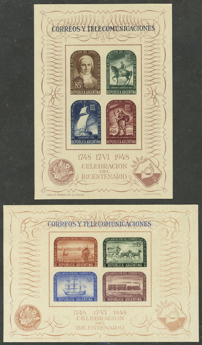 Lot 1380 - Argentina souvenir sheets - Guillermo Jalil - Philatino Auction # 2511 ARGENTINA: Lot 1380 - Argentina souvenir sheets - Guillermo Jalil - Philatino Auction # 2511 ARGENTINA: