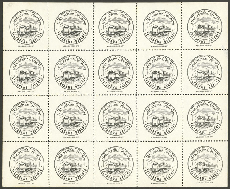 Lot 1491 - Argentina telegraph - Guillermo Jalil - Philatino Auction # 2511 ARGENTINA: Lot 1491 - Argentina telegraph - Guillermo Jalil - Philatino Auction # 2511 ARGENTINA: