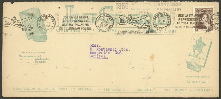 Lot 1556 - Argentina postal history - Guillermo Jalil - Philatino Auction # 2511 ARGENTINA: Lot 1556 - Argentina postal history - Guillermo Jalil - Philatino Auction # 2511 ARGENTINA: