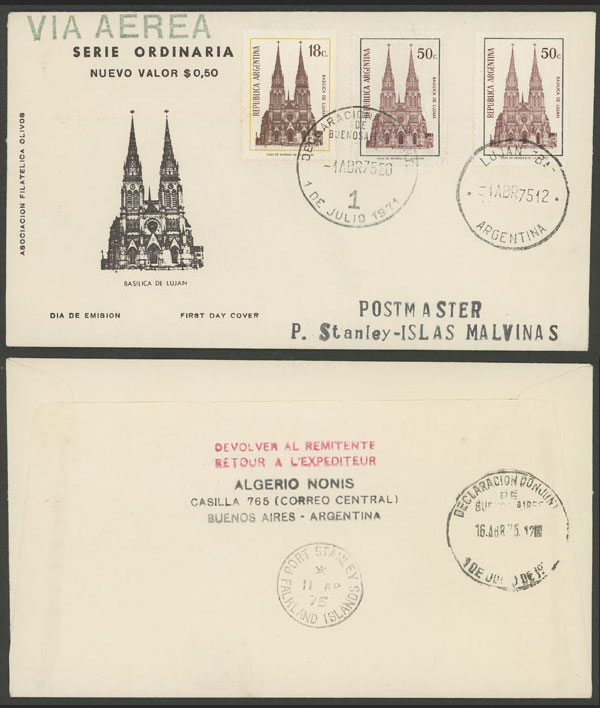 Lot 1575 - Argentina postal history - Guillermo Jalil - Philatino Auction # 2511 ARGENTINA: Lot 1575 - Argentina postal history - Guillermo Jalil - Philatino Auction # 2511 ARGENTINA: