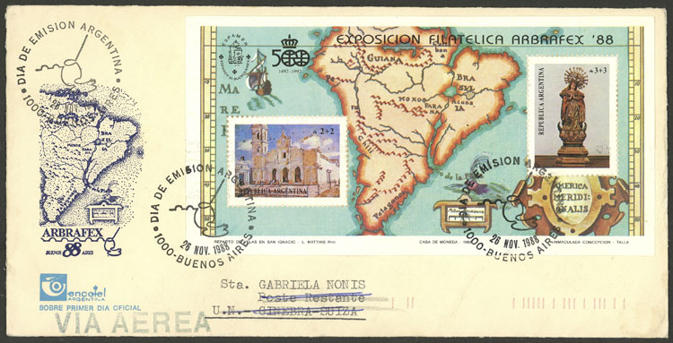 Lot 1399 - Argentina souvenir sheets - Guillermo Jalil - Philatino Auction # 2511 ARGENTINA: Lot 1399 - Argentina souvenir sheets - Guillermo Jalil - Philatino Auction # 2511 ARGENTINA: