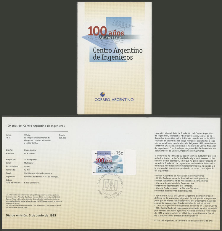 Lot 1284 - Argentina general issues - Guillermo Jalil - Philatino Auction # 2511 ARGENTINA: Lot 1284 - Argentina general issues - Guillermo Jalil - Philatino Auction # 2511 ARGENTINA: