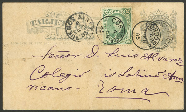 Lot 1507 - Argentina postal history -  Guillermo Jalil - Philatino Auction # 2511 ARGENTINA: 