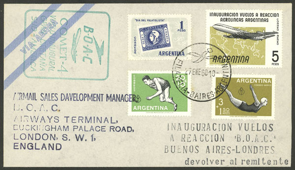 Lot 1564 - Argentina postal history - Guillermo Jalil - Philatino Auction # 2511 ARGENTINA: Lot 1564 - Argentina postal history - Guillermo Jalil - Philatino Auction # 2511 ARGENTINA: