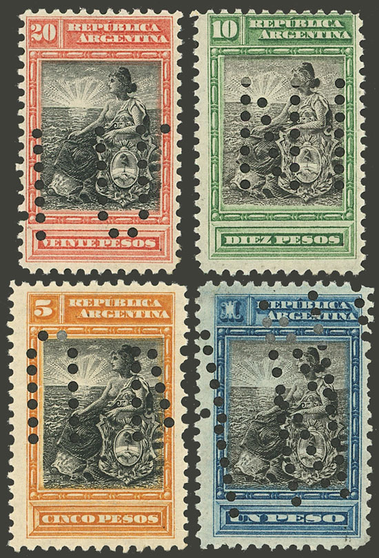 Lot 412 - Argentina general issues -  Guillermo Jalil - Philatino Auction # 2511 ARGENTINA: 