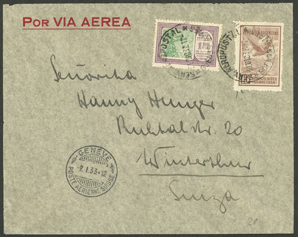 Lot 1529 - Argentina postal history -  Guillermo Jalil - Philatino Auction # 2511 ARGENTINA: 