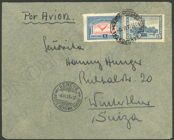 Lot 1530 - Argentina postal history -  Guillermo Jalil - Philatino Auction # 2511 ARGENTINA: 