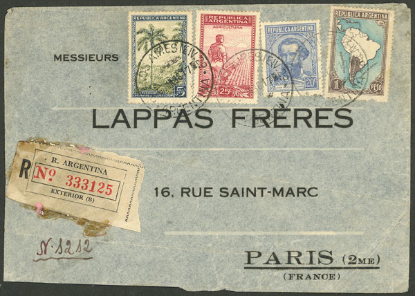 Lot 1537 - Argentina postal history -  Guillermo Jalil - Philatino Auction # 2511 ARGENTINA: 