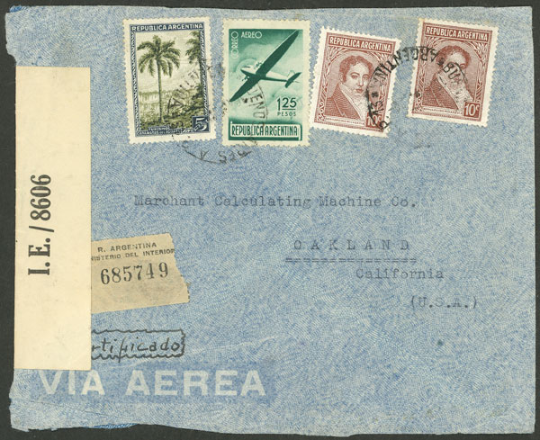 Lot 1542 - Argentina postal history -  Guillermo Jalil - Philatino Auction # 2511 ARGENTINA: 