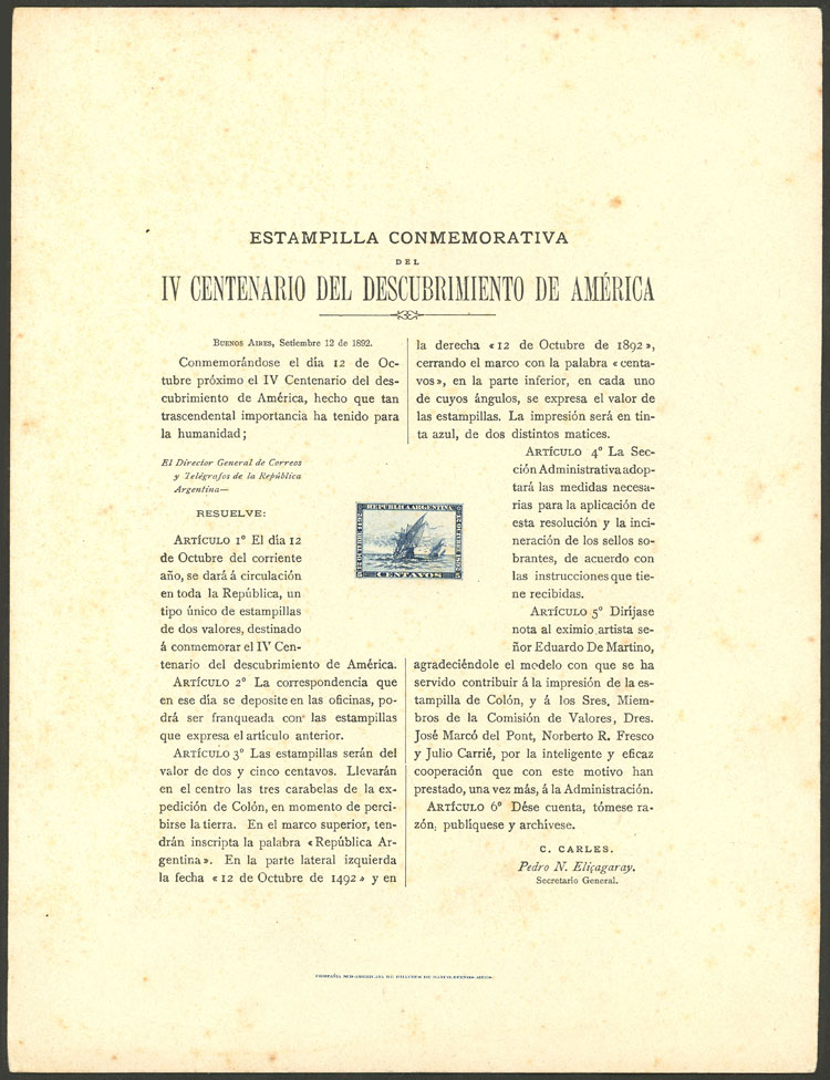 Lot 290 - Argentina general issues - Guillermo Jalil - Philatino Auction # 2511 ARGENTINA: Lot 290 - Argentina general issues - Guillermo Jalil - Philatino Auction # 2511 ARGENTINA: