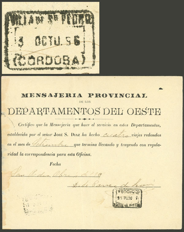Lot 1505 - Argentina postal history -  Guillermo Jalil - Philatino Auction # 2511 ARGENTINA: 