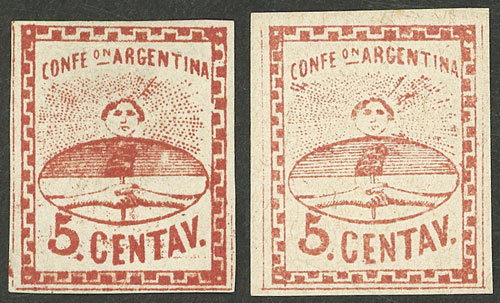 Lot 61 - Argentina confederation - Guillermo Jalil - Philatino Auction # 2511 ARGENTINA: Lot 61 - Argentina confederation - Guillermo Jalil - Philatino Auction # 2511 ARGENTINA: