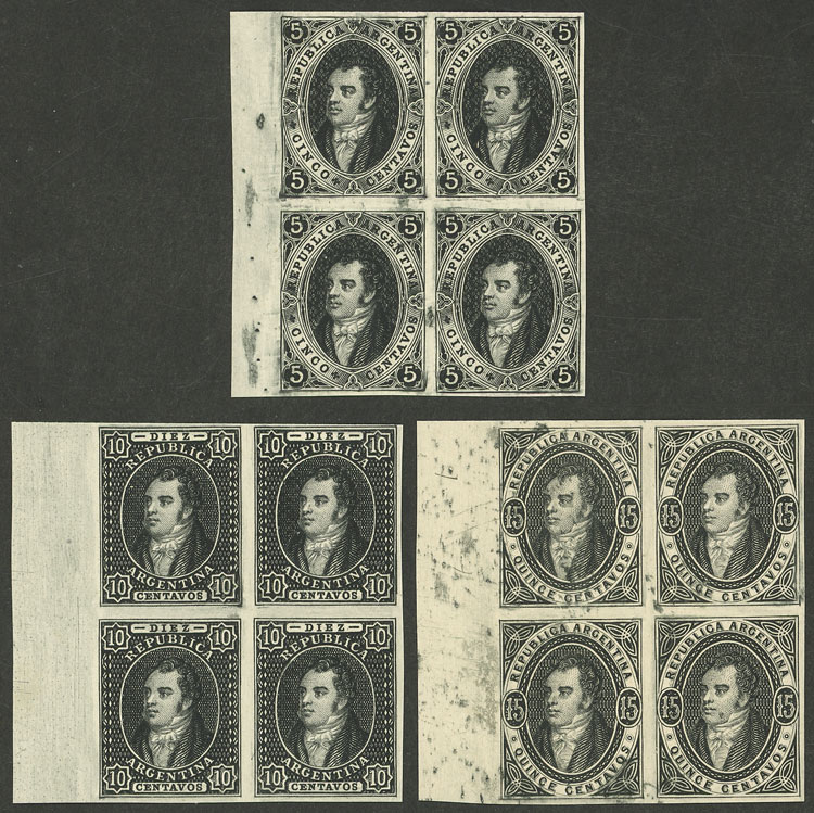 Lot 72 - Argentina rivadavias - Guillermo Jalil - Philatino Auction # 2511 ARGENTINA: Lot 72 - Argentina rivadavias - Guillermo Jalil - Philatino Auction # 2511 ARGENTINA: