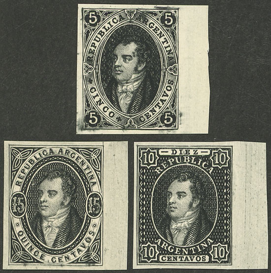 Lot 73 - Argentina rivadavias - Guillermo Jalil - Philatino Auction # 2511 ARGENTINA: Lot 73 - Argentina rivadavias - Guillermo Jalil - Philatino Auction # 2511 ARGENTINA: