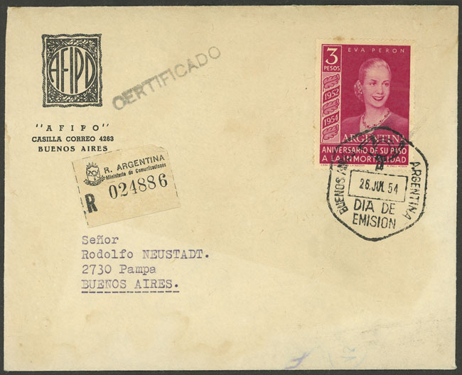 Lot 782 - Argentina general issues -  Guillermo Jalil - Philatino Auction # 2511 ARGENTINA: 