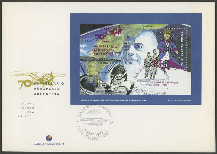 Lot 1410 - Argentina souvenir sheets -  Guillermo Jalil - Philatino Auction # 2511 ARGENTINA: 