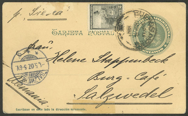 Lot 1517 - Argentina postal history -  Guillermo Jalil - Philatino Auction # 2511 ARGENTINA: 