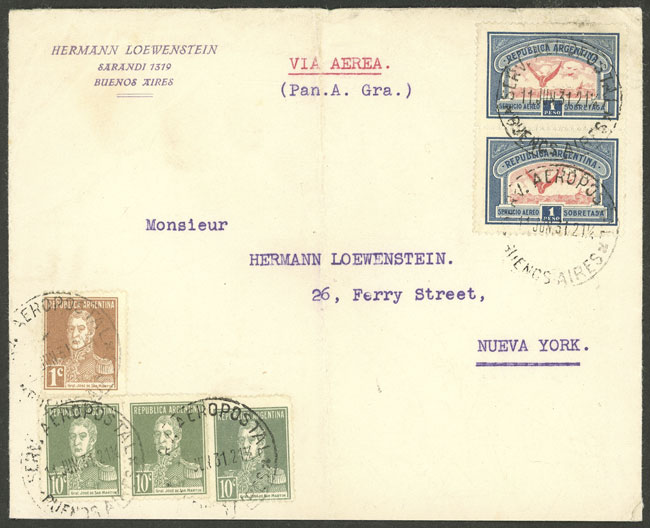 Lot 1526 - Argentina postal history -  Guillermo Jalil - Philatino Auction # 2511 ARGENTINA: 