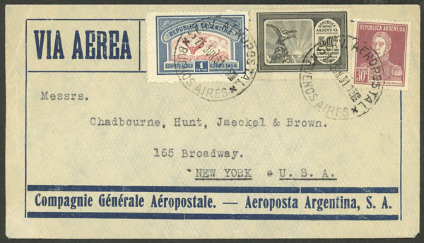 Lot 1527 - Argentina postal history -  Guillermo Jalil - Philatino Auction # 2511 ARGENTINA: 