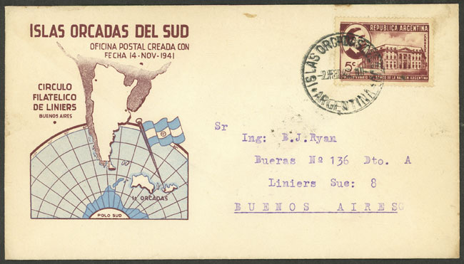 Lot 6 - argentine antarctica postal history -  Guillermo Jalil - Philatino Auction # 2511 ARGENTINA: 