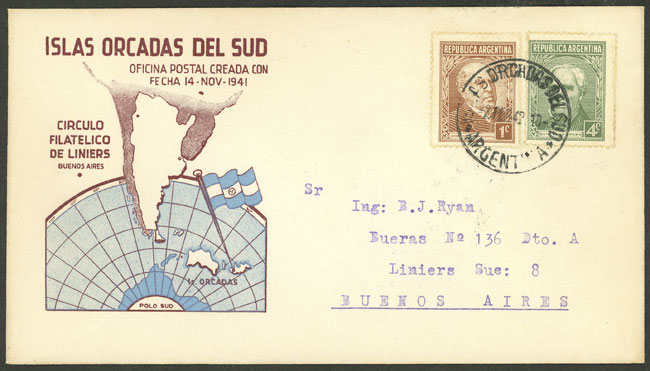 Lot 5 - argentine antarctica postal history -  Guillermo Jalil - Philatino Auction # 2511 ARGENTINA: 