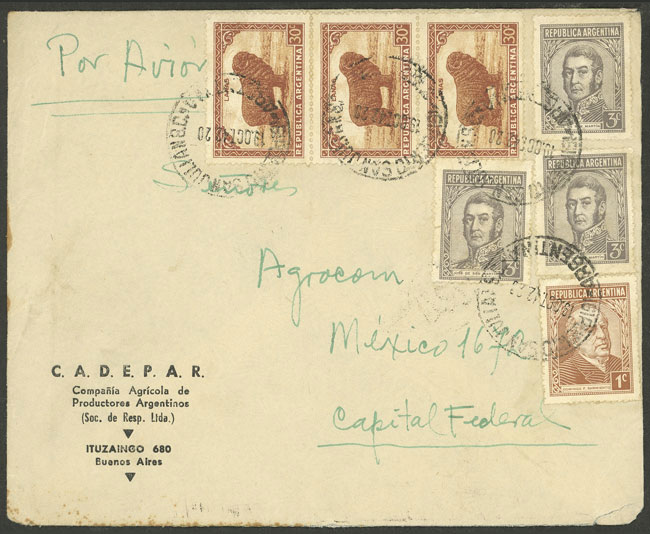 Lot 1543 - Argentina postal history -  Guillermo Jalil - Philatino Auction # 2511 ARGENTINA: 