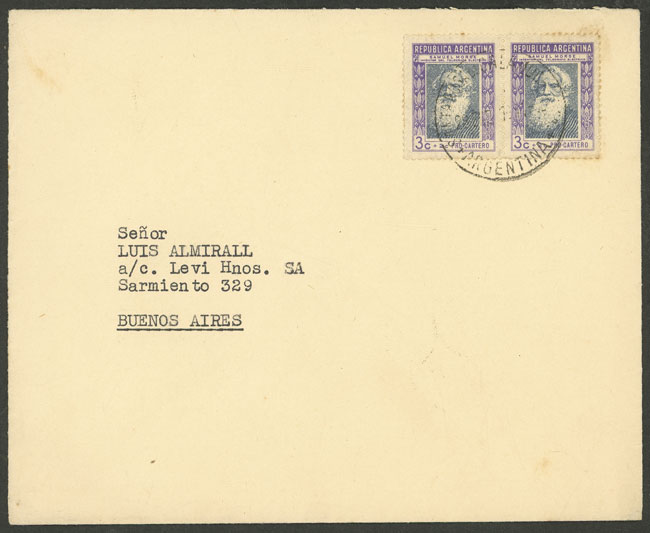 Lot 1544 - Argentina postal history -  Guillermo Jalil - Philatino Auction # 2511 ARGENTINA: 