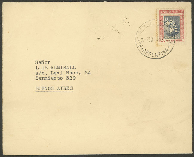 Lot 1546 - Argentina postal history -  Guillermo Jalil - Philatino Auction # 2511 ARGENTINA: 