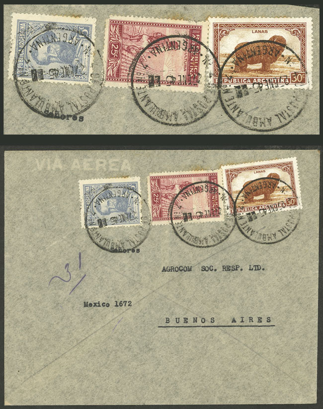 Lot 1547 - Argentina postal history -  Guillermo Jalil - Philatino Auction # 2511 ARGENTINA: 