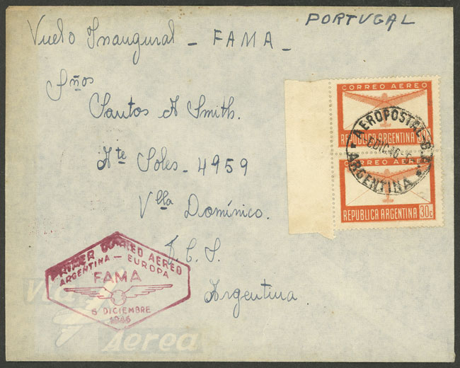 Lot 1549 - Argentina postal history -  Guillermo Jalil - Philatino Auction # 2511 ARGENTINA: 