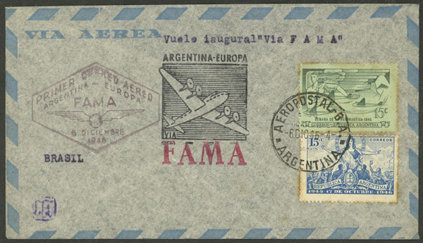 Lot 1548 - Argentina postal history -  Guillermo Jalil - Philatino Auction # 2511 ARGENTINA: 