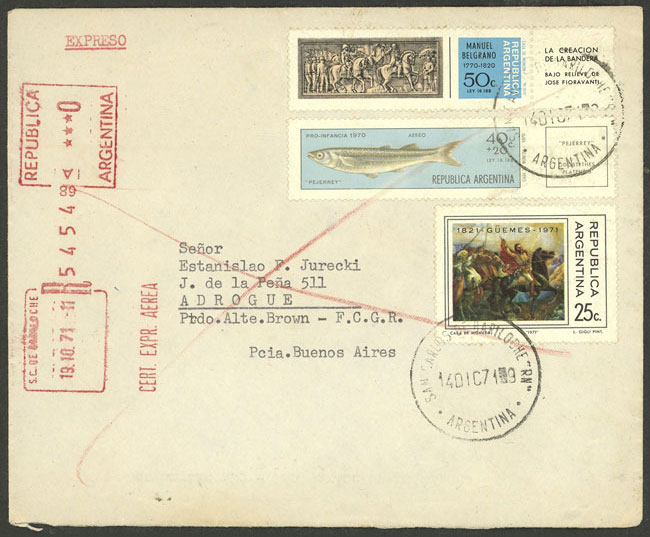 Lot 1573 - Argentina postal history - Guillermo Jalil - Philatino Auction # 2511 ARGENTINA: Lot 1573 - Argentina postal history - Guillermo Jalil - Philatino Auction # 2511 ARGENTINA:
