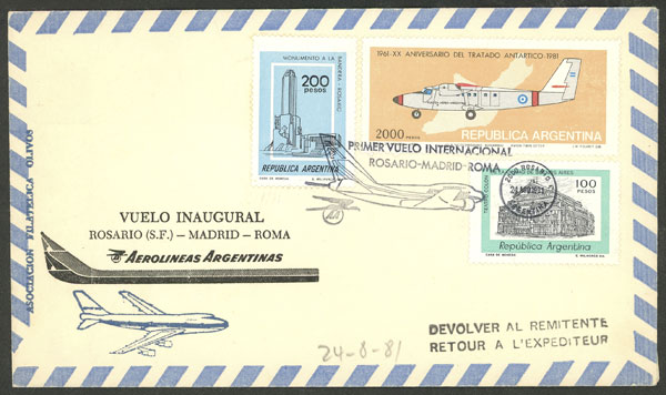 Lot 1579 - Argentina postal history - Guillermo Jalil - Philatino Auction # 2511 ARGENTINA: Lot 1579 - Argentina postal history - Guillermo Jalil - Philatino Auction # 2511 ARGENTINA: