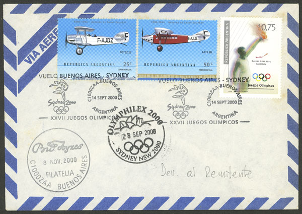 Lot 1502 - Argentina postal history -  Guillermo Jalil - Philatino Auction # 2511 ARGENTINA: 