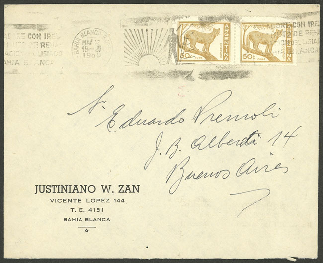 Lot 1565 - Argentina postal history - Guillermo Jalil - Philatino Auction # 2511 ARGENTINA: Lot 1565 - Argentina postal history - Guillermo Jalil - Philatino Auction # 2511 ARGENTINA: