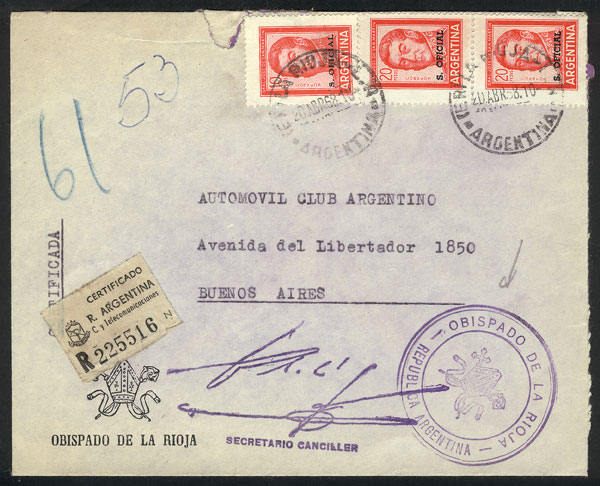 Lot 1570 - Argentina postal history - Guillermo Jalil - Philatino Auction # 2511 ARGENTINA: Lot 1570 - Argentina postal history - Guillermo Jalil - Philatino Auction # 2511 ARGENTINA: